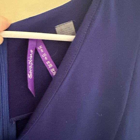 Seraphine Cobalt V-neck 3/4 sleeve Maternity Dress - SIze 4 - Picture 4 of 5